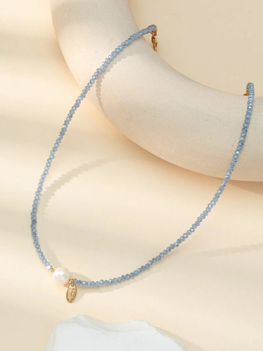 Handmade Beaded Choker Necklace (OS)