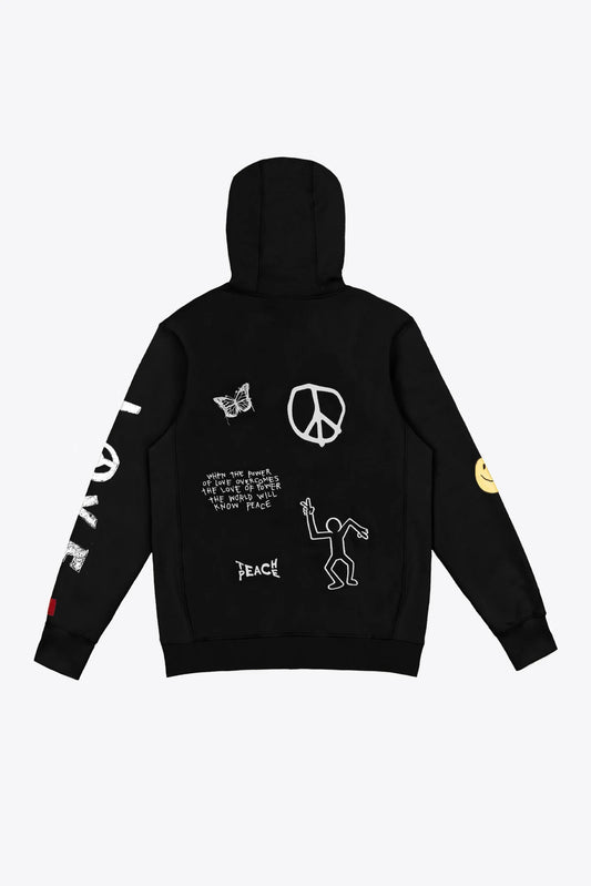 CHNG Black Love Peace Hoodie (S)