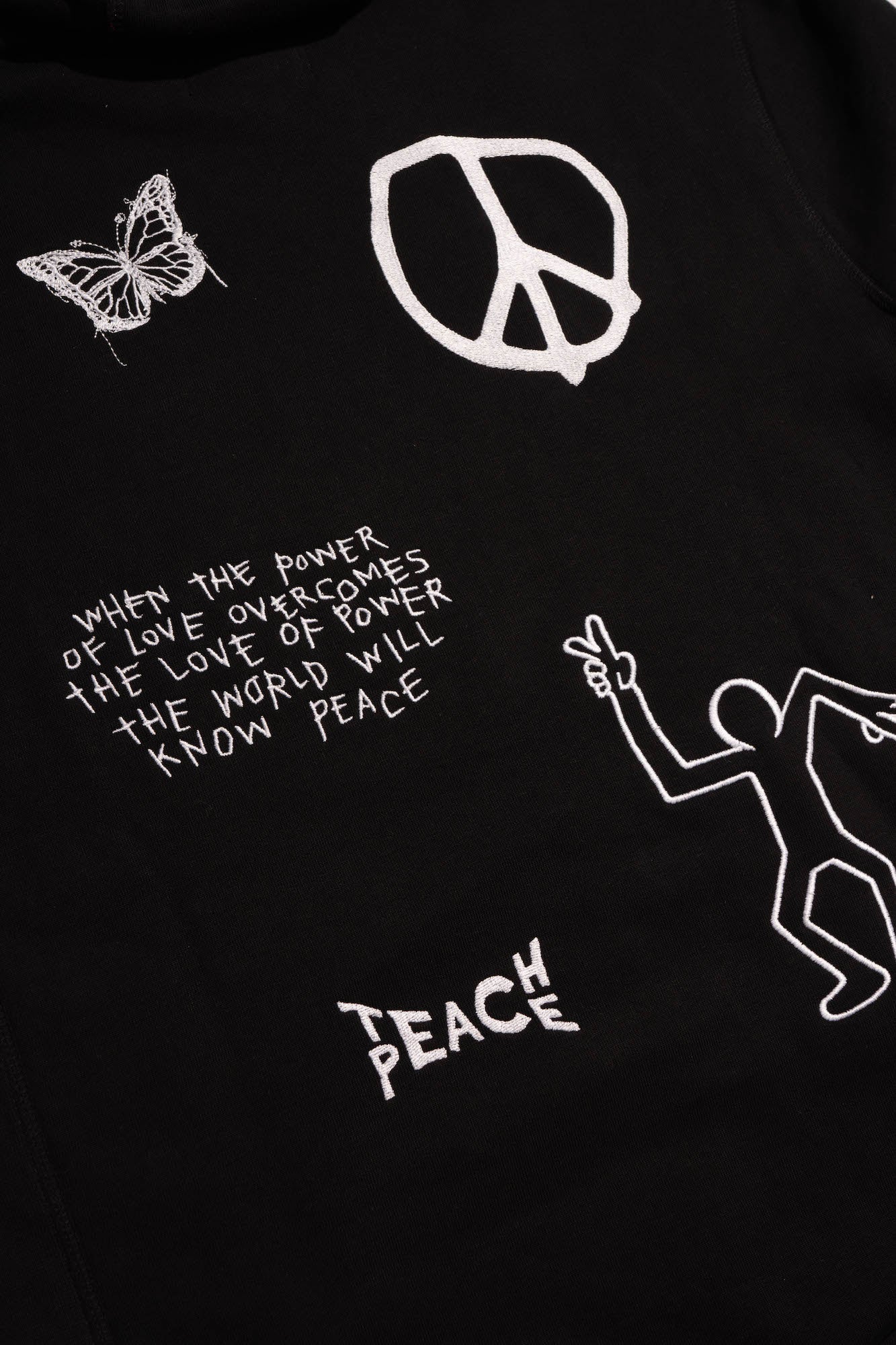 CHNG Black Love Peace Hoodie (S)