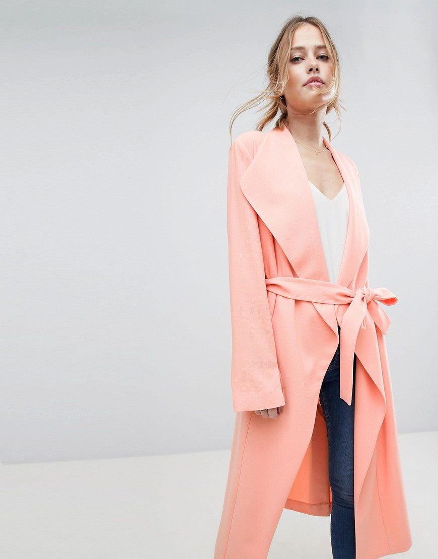NWT ASOS Waterfall Jacket in Coral