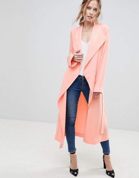 NWT ASOS Waterfall Jacket in Coral