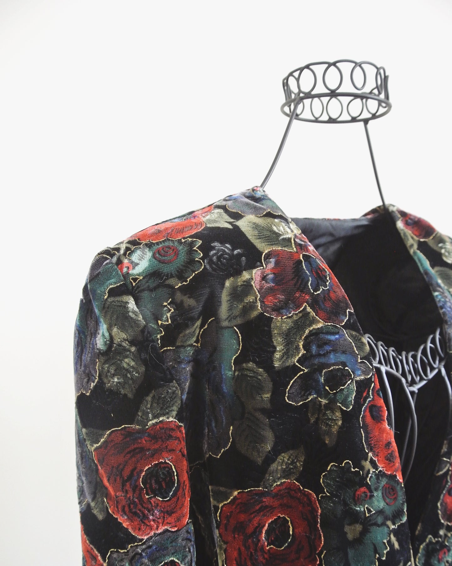 Vintage Velvet Floral Blazer