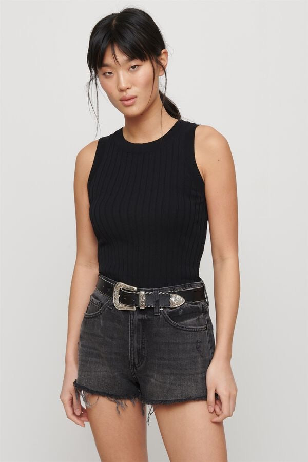Dynamite Black Denim Shorts