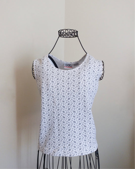 Vintage Simply Basic Floral Crop Top (S)
