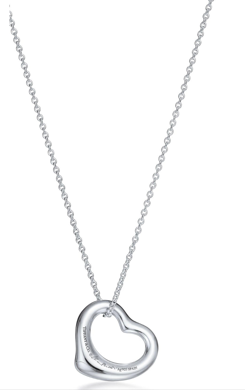 Tiffany & Co. Elsa Peretti Open Heart Pendant (16")