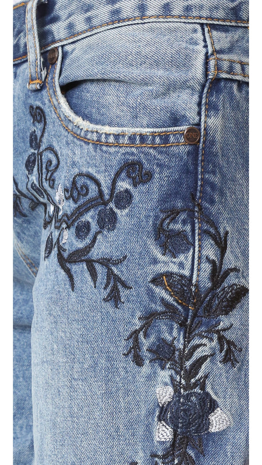 One Teaspoon Lola Awesome Embroidered Jeans