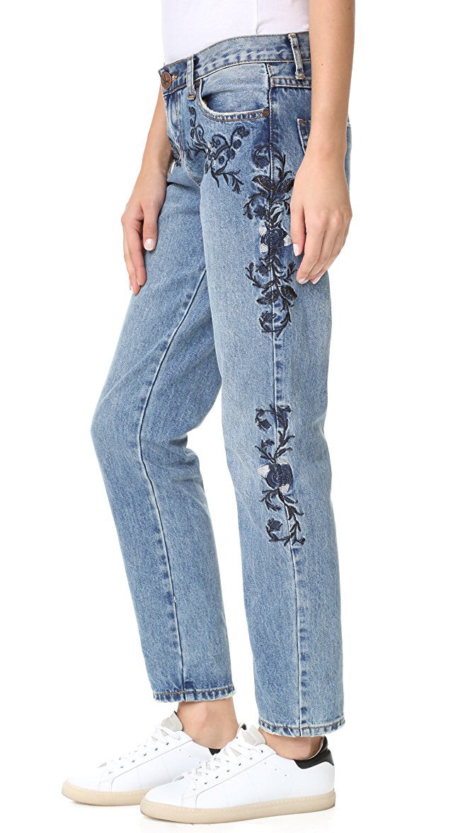 One Teaspoon Lola Awesome Embroidered Jeans