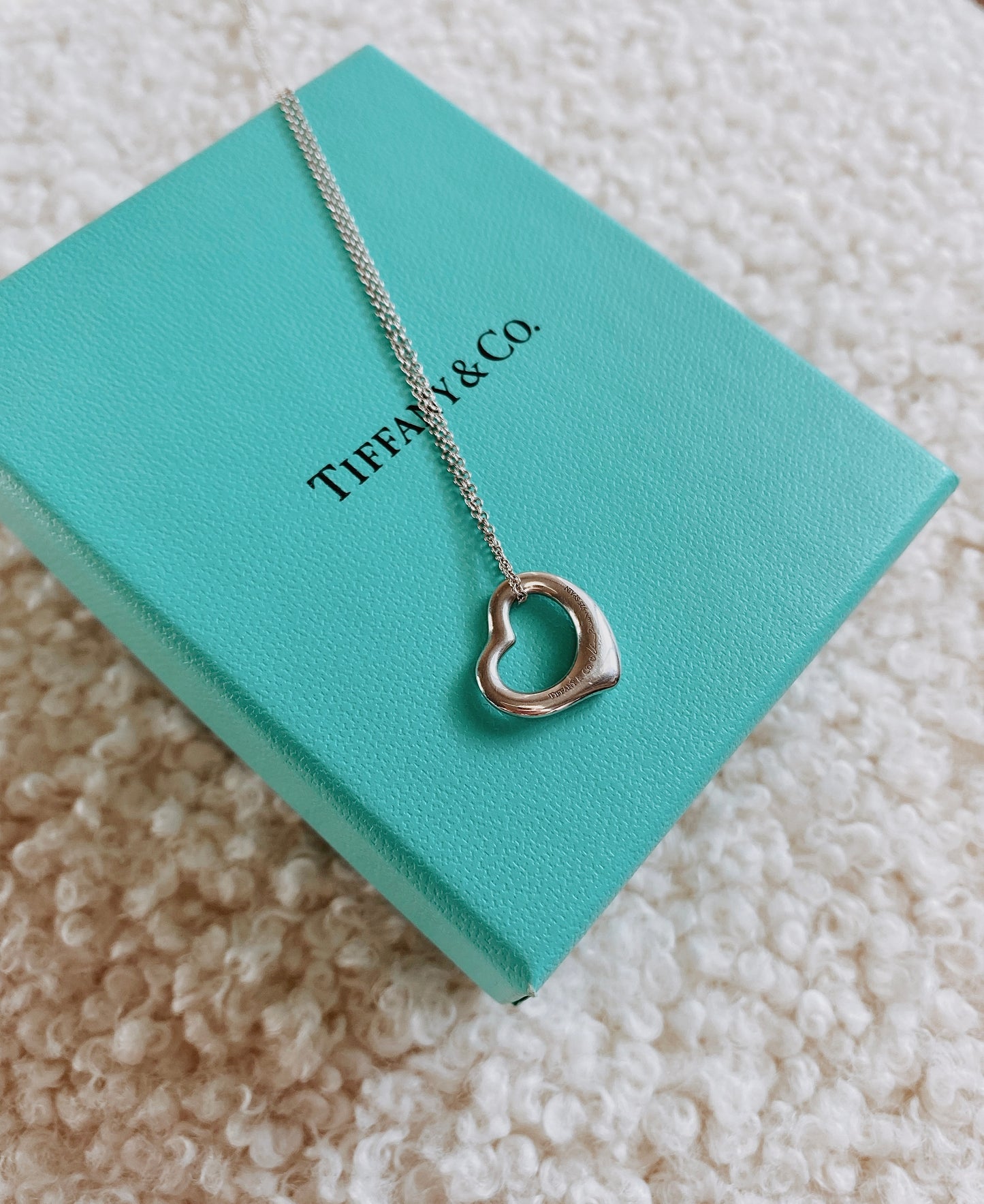 Tiffany & Co. Elsa Peretti Open Heart Pendant (16")