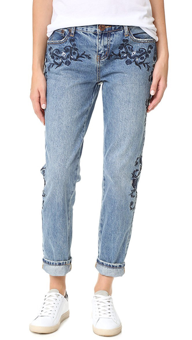 One Teaspoon Lola Awesome Embroidered Jeans