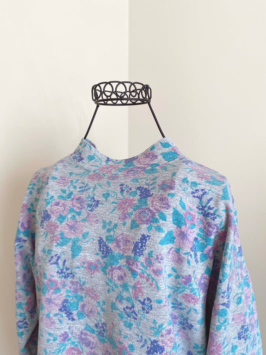 Vintage Lady Footlocker Mock Neck Sweatshirt (M)