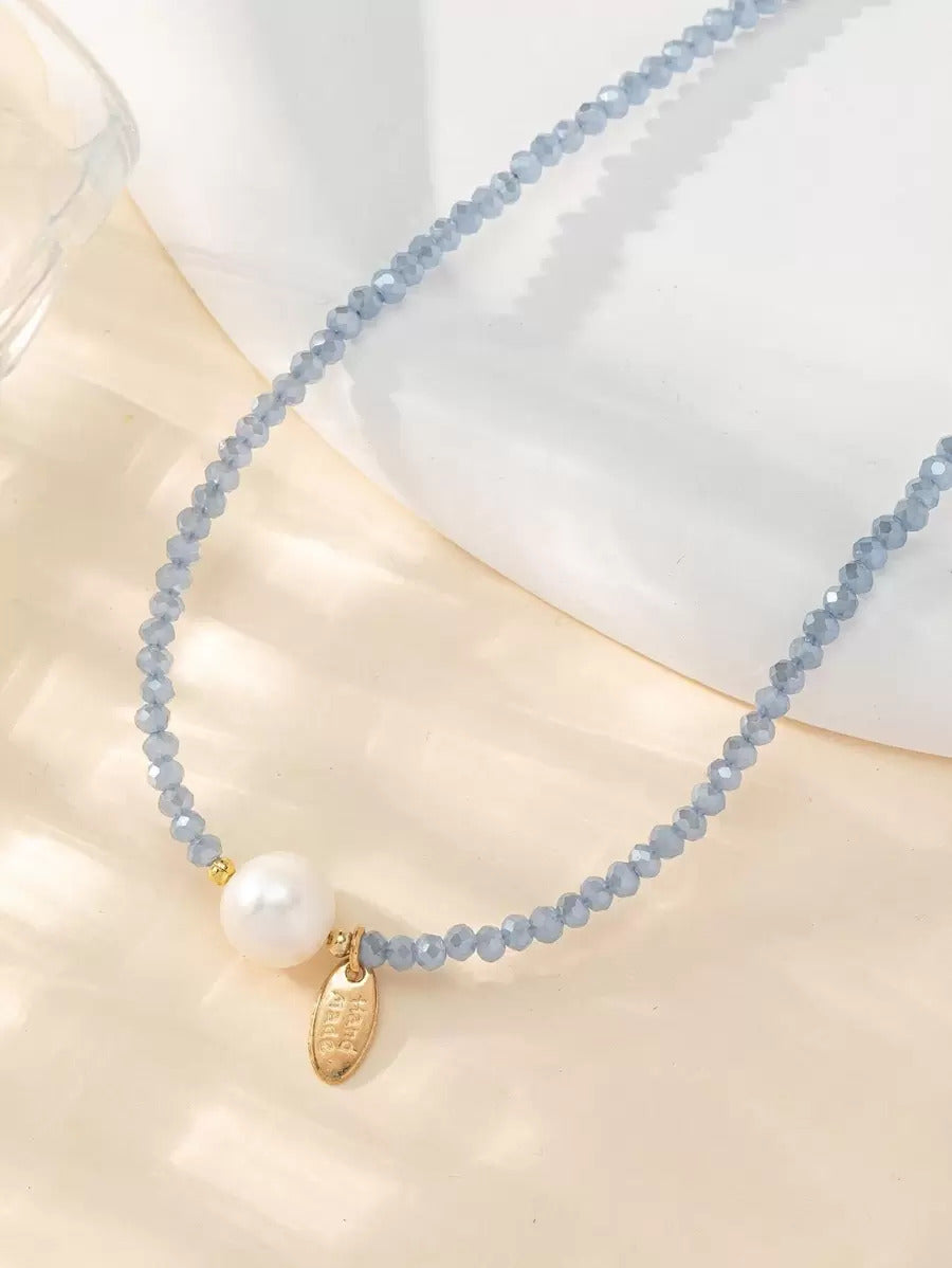 Handmade Beaded Choker Necklace (OS)