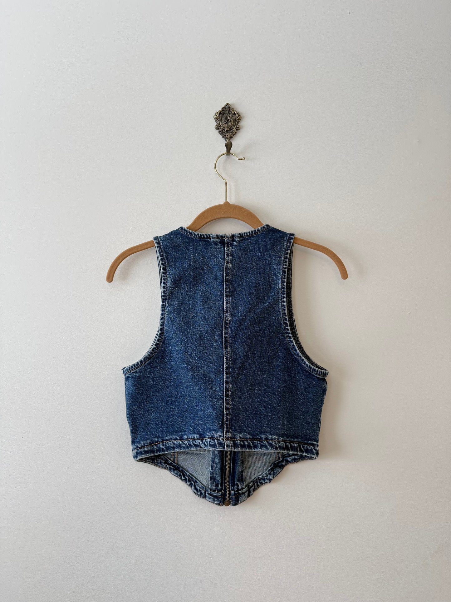 NWT Ardene Zip-Up Denim Vest (M)