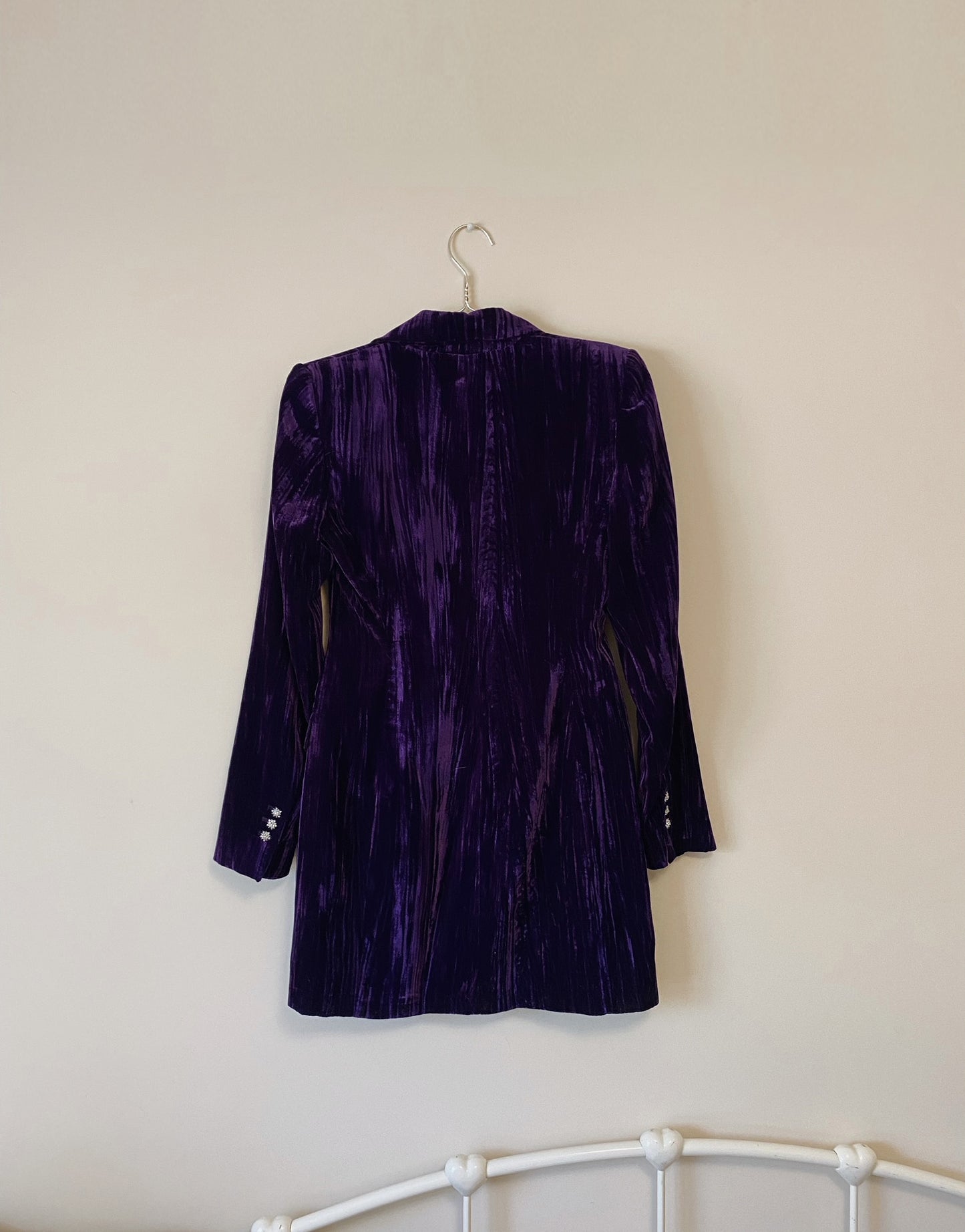 Zara Crushed Velvet Blazer Dress (S)