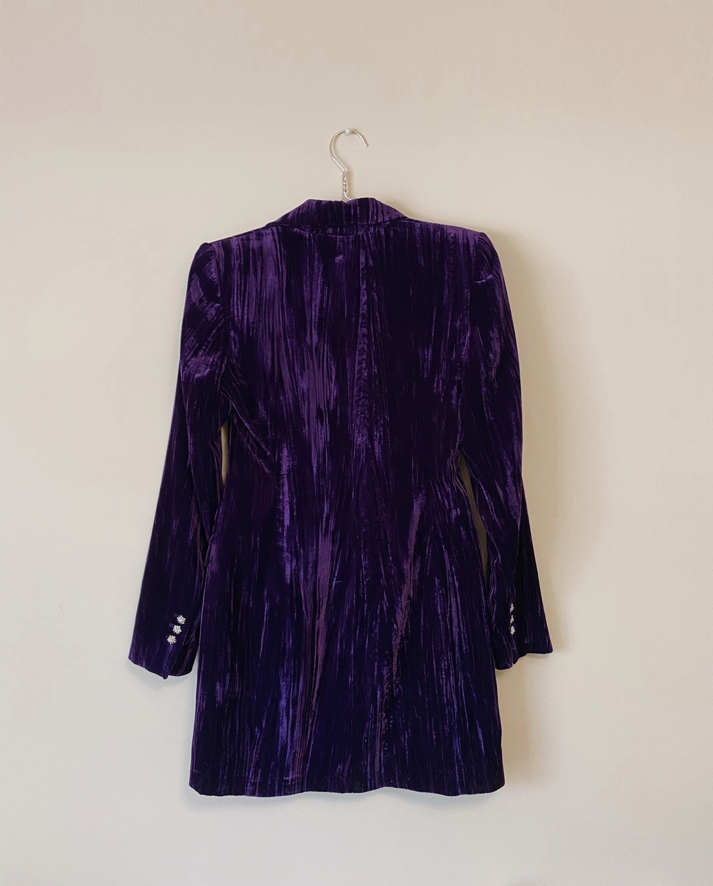 Zara Crushed Velvet Blazer Dress (S)