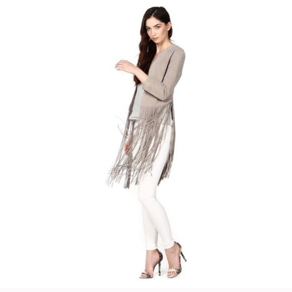 Soia and Kyo Romie Fringe Suede Jacket (S)
