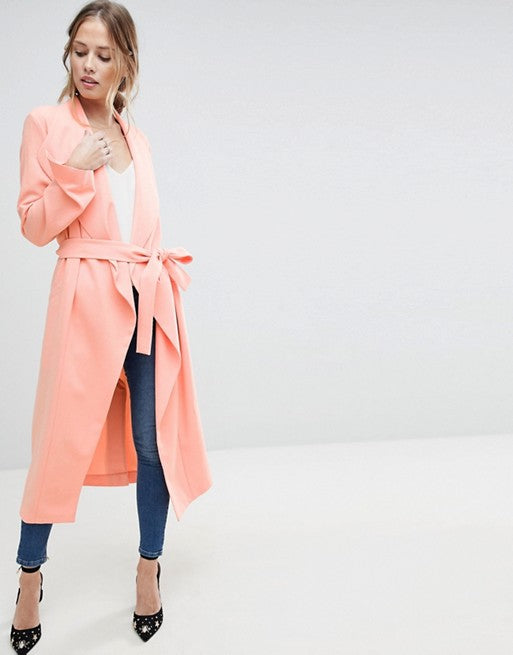 NWT ASOS Waterfall Jacket in Coral