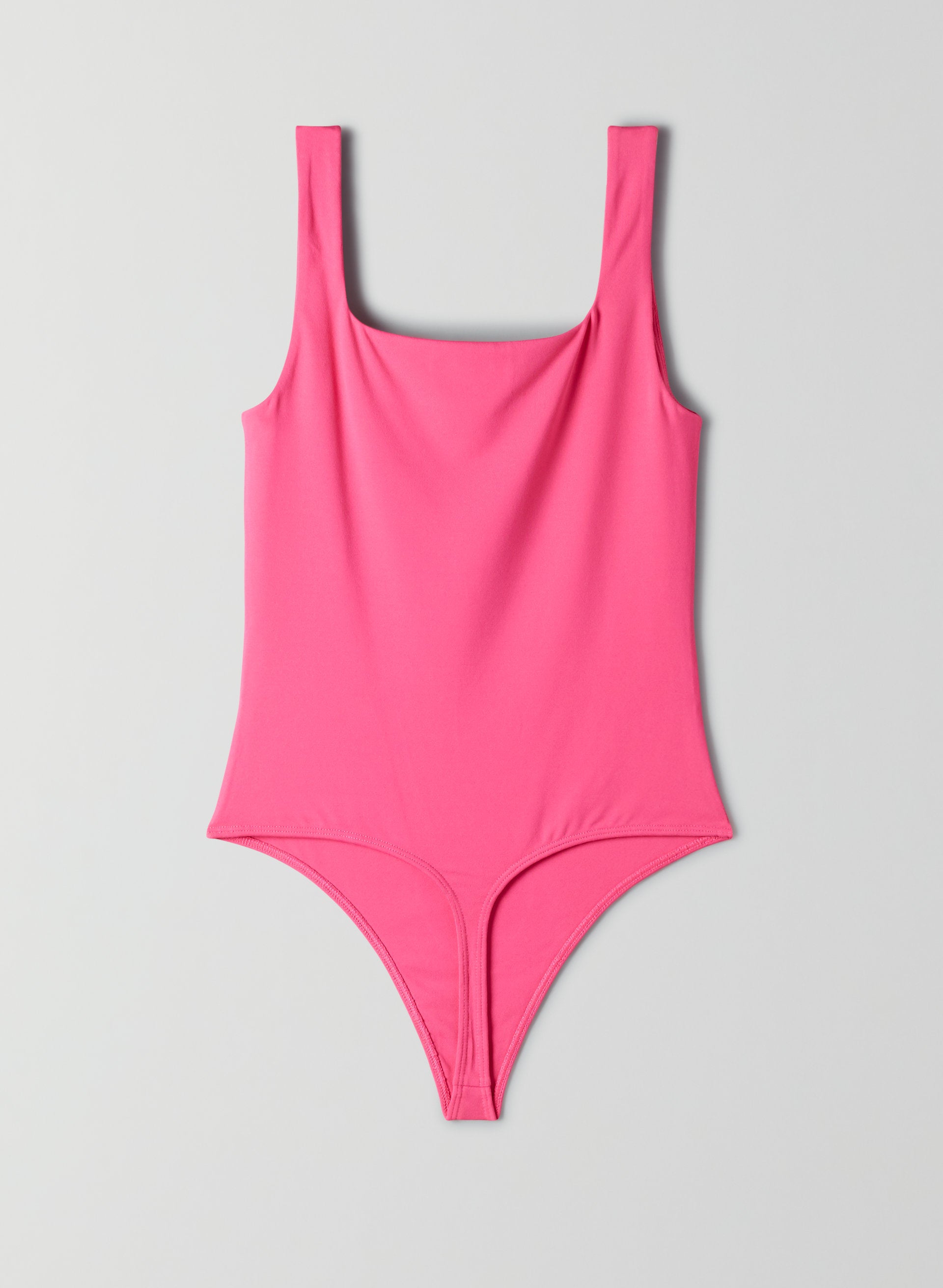  AMAATE Solid Skinny Bodysuit (Color : Hot Pink, Size