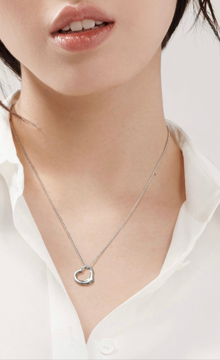 Tiffany & Co. Elsa Peretti Open Heart Pendant (16")